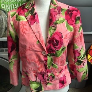 MOSCHINO cheap and chic floral short jacket